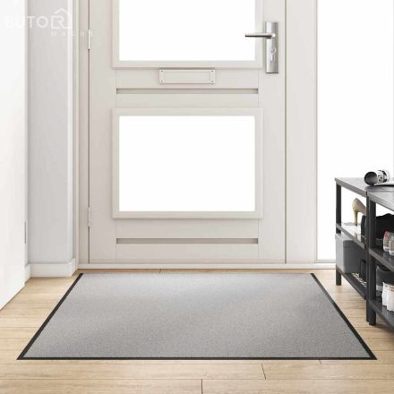 vidaXL Ajtószőnyeg Szürke és fekete 120 x 180 cm Polipropilén és vinil