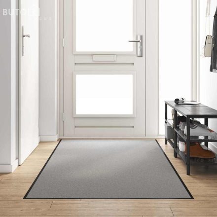 vidaXL Ajtószőnyeg Szürke és fekete 120 x 300 cm Polipropilén és vinil