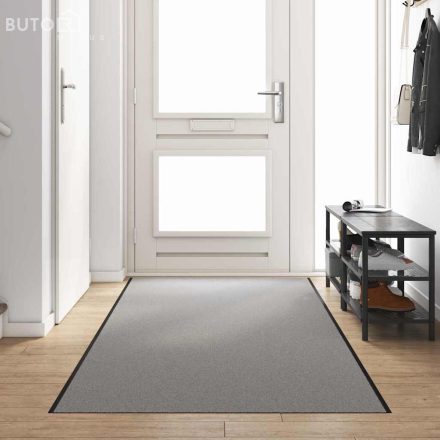 vidaXL Ajtószőnyeg Szürke és fekete 120 x 350 cm Polipropilén és vinil