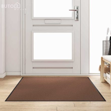 vidaXL Ajtószőnyeg Barna és fekete 120 x 180 cm Polipropilén és vinil
