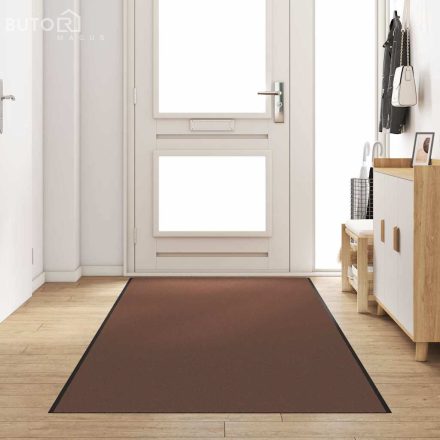 vidaXL Ajtószőnyeg Barna és fekete 120 x 350 cm Polipropilén és vinil
