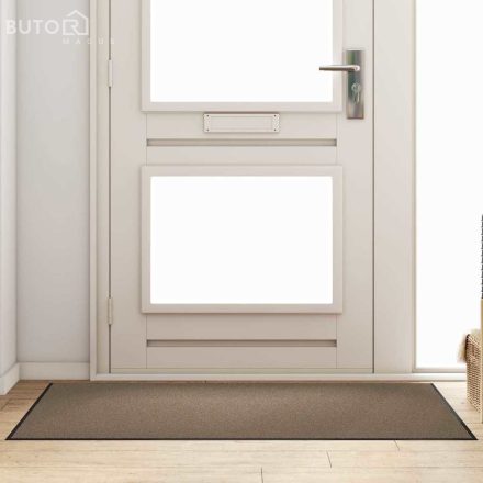 vidaXL Ajtószőnyeg Beige és fekete 90 x 150 cm Polipropilén és vinil