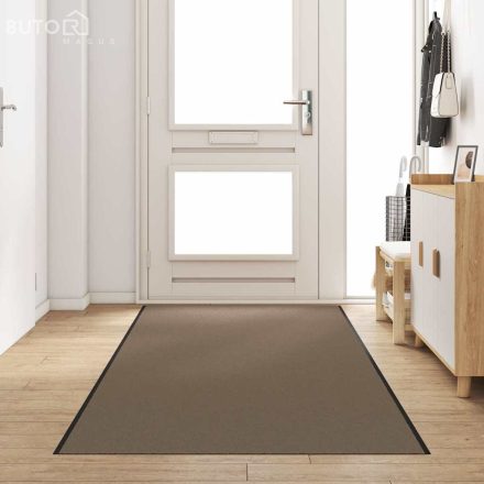 vidaXL Ajtószőnyeg Beige és fekete 120 x 400 cm Polipropilén és vinil