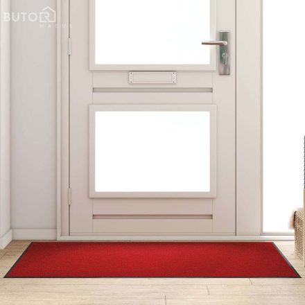 vidaXL Ajtószőnyeg Piros és Fekete 90 x 150 cm Polipropilén és vinil