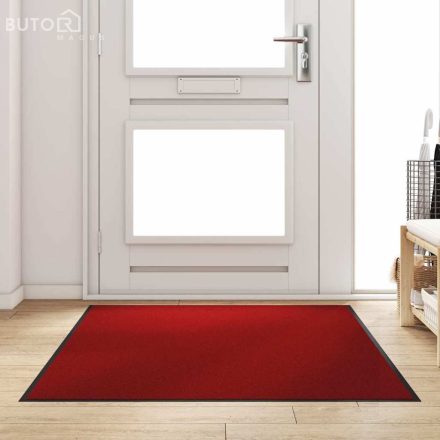 vidaXL Ajtószőnyeg Piros és Fekete 120 x 180 cm Polipropilén és vinil