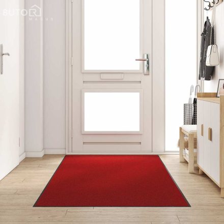 vidaXL Ajtószőnyeg Piros és Fekete 120 x 300 cm Polipropilén és vinil