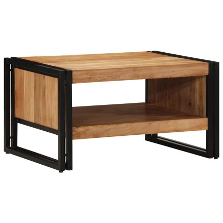 vidaXL tömör akácfa dohányzóasztal 70x50x38 cm