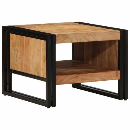 vidaXL tömör akácfa dohányzóasztal 50x50x38 cm