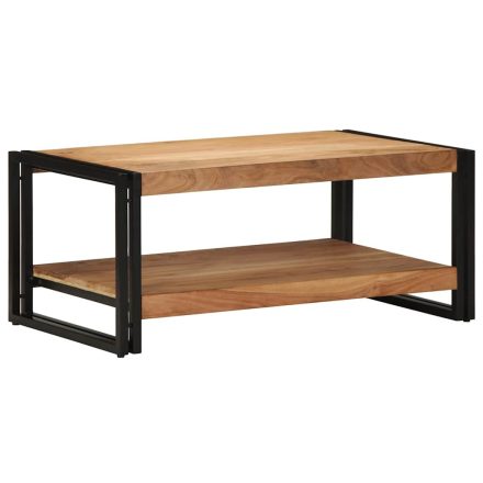 vidaXL tömör akácfa dohányzóasztal 90x50x38 cm