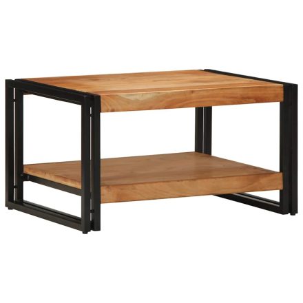 vidaXL tömör akácfa dohányzóasztal 70x50x38 cm