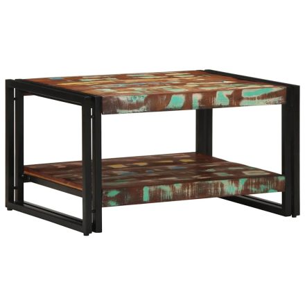vidaXL többszínű tömör újrahasznosított fa dohányzóasztal 90x50x38cm