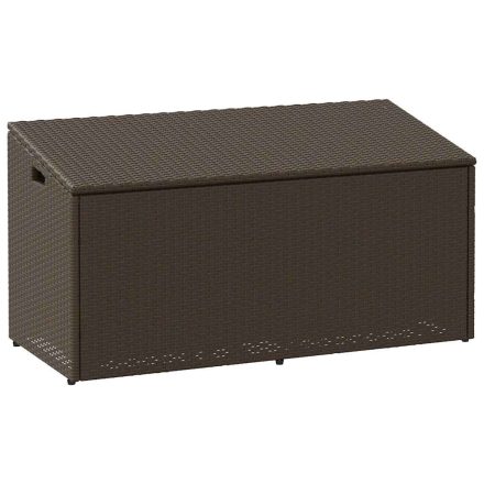 vidaXL barna polyrattan kerti tárolóláda 110x50x58 cm