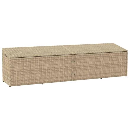 vidaXL bézs polyrattan kerti tárolóláda 220x50x58 cm