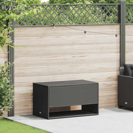 vidaXL fekete polyrattan kültéri párna doboz 100x55x55,5 cm