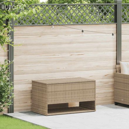 vidaXL bézs polyrattan kültéri párna doboz 100x55x55,5 cm