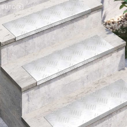 vidaXL Alumínium lépcsőfokok 5 db Csúszásmentes 60x18 cm