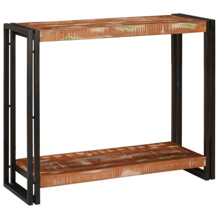 vidaXL Konzolasztal Sokszínű 90 x 33 x 75 cm tömör újrahasznosított fa