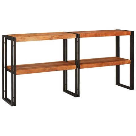 vidaXL Konzolasztal 160x33x75 cm Tömör durva akác
