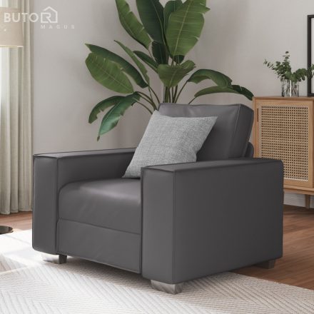 vidaXL Szék Szürke 59 cm Műbőr