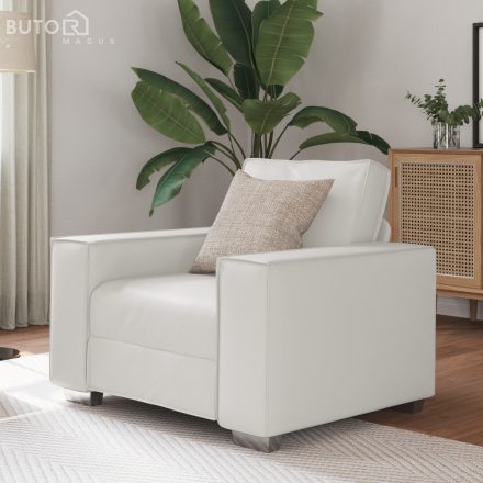 vidaXL Fotel, Fehér, 59 cm, Műbőr