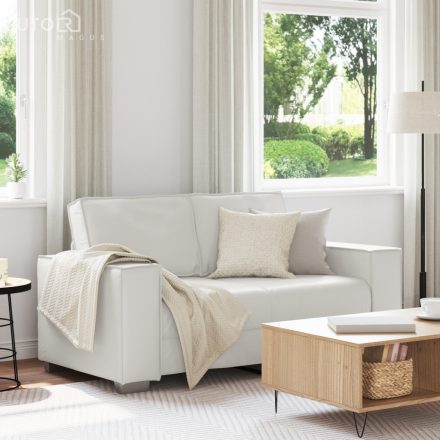 vidaXL 2 Személyes Kanapé Fehér 120 cm Műbőr