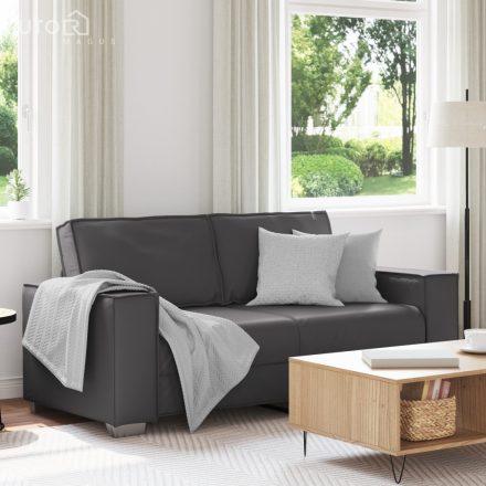 vidaXL Kétfős kanapé Szürke 140 cm Műbőr