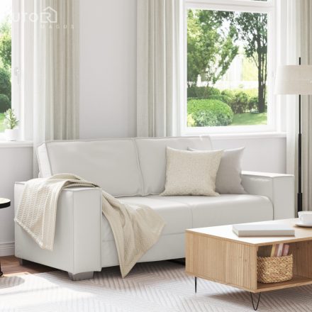 vidaXL Kétszemélyes kanapé - Fehér, 140 cm, Műbőr