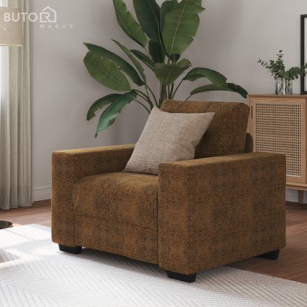 vidaXL Barna Fotel 59 cm Műbőr