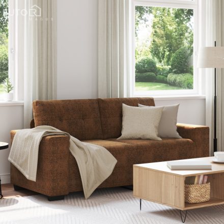 vidaXL 2 személyes kanapé, barna, 140 cm, műbőr