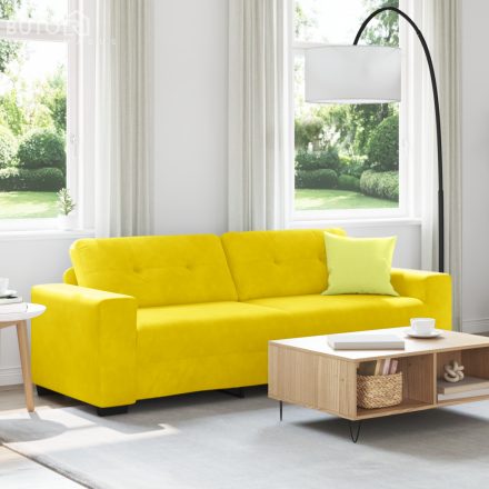 vidaXL 3-üléses kanapé Sárga 180 cm Bársony