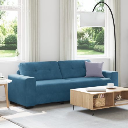 vidaXL 3-Fős Kék Kanapé 180 cm Bársonyos