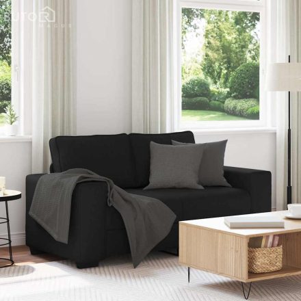 vidaXL kétszemélyes fekete szövetkanapé 120 cm