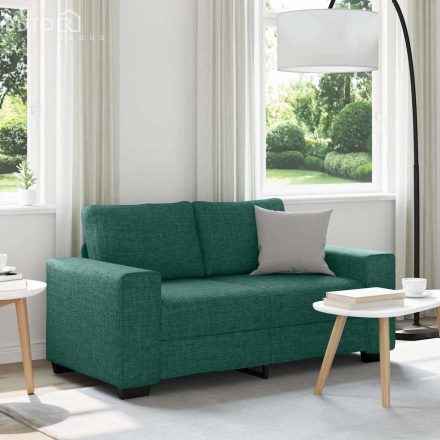 vidaXL kétszemélyes sötétzöld szövet kanapé 120 cm