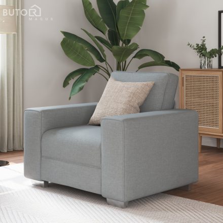 vidaXL Kanapéként is használható Szürke Kényelmes Szék 59 cm Szövet