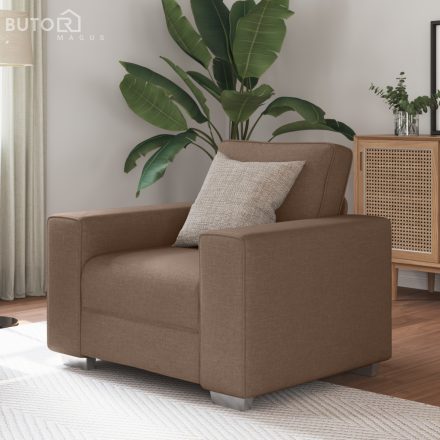 vidaXL Párna Szék Barna 59 cm Szövet