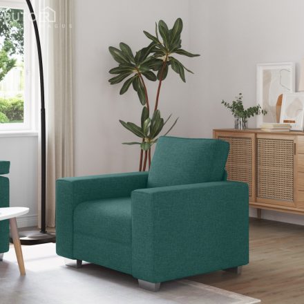 vidaXL Fotel Sötétzöld 59 cm Textil