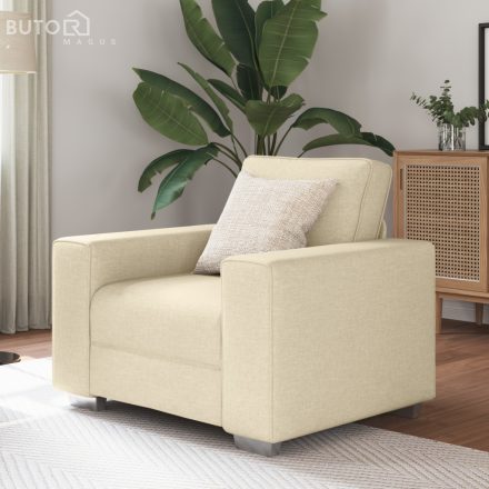 vidaXL Krém színű fotel 59 cm szövet