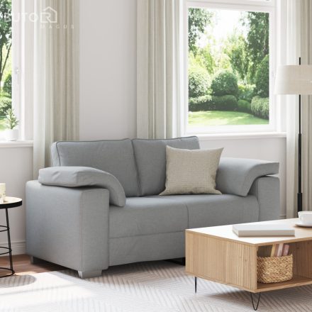 vidaXL Kétfős kanapé Világosszürke 120 cm Textil