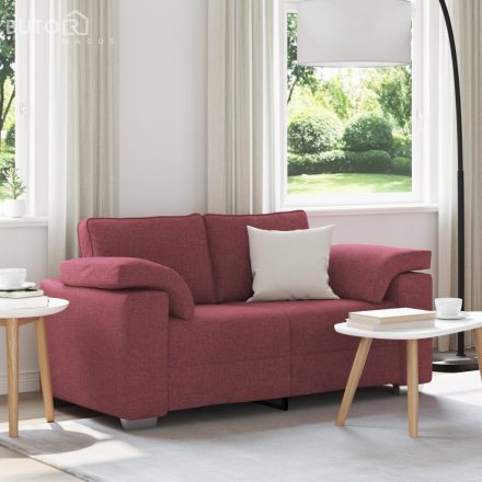 vidaXL Kétfős kanapé Bordó 120 cm Szövet