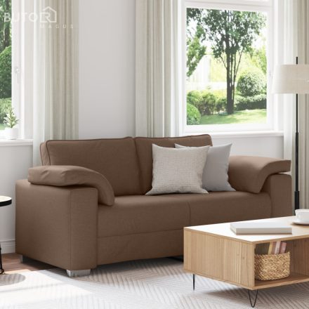 vidaXL Kétfős kanapé Barna 140 cm Szövet