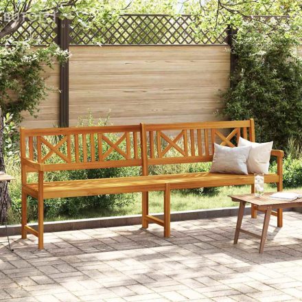 vidaXL Kerti Pad 220x56x90 cm Tömör Fa Akác