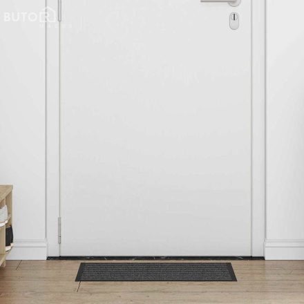 vidaXL Ajtószőnyeg Fekete és Szürke 40 x 60 cm Polipropilén és PVC