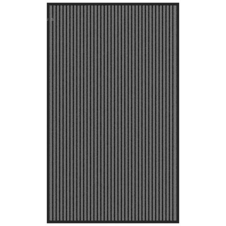 vidaXL lábtörlő csíkos fekete és szürke 90x150 cm