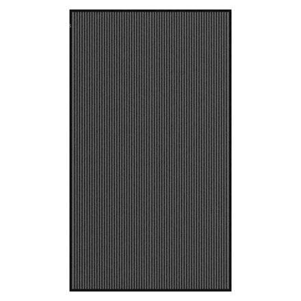 vidaXL lábtörlő csíkos fekete és szürke 115x200 cm