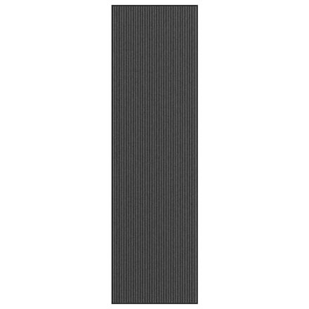 vidaXL lábtörlő csíkos fekete és szürke 115x400 cm