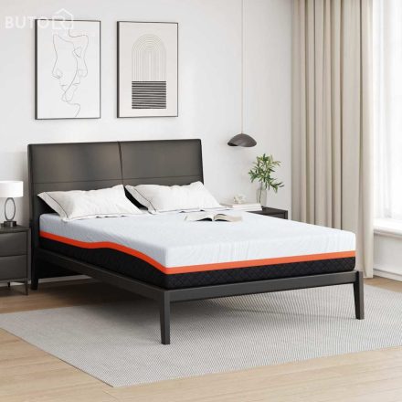 vidaXL Matrac Fehér és Szürke 160 x 200 cm Hab