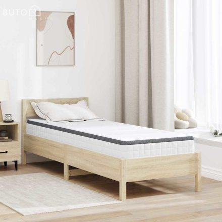 vidaXL Matrac Fehér és Szürke 80 x 200 cm Kötött szövet
