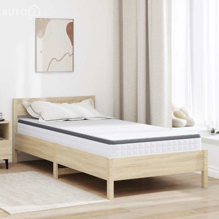 vidaXL Matrac Fehér és Szürke 100 x 200 cm Kötött szövet