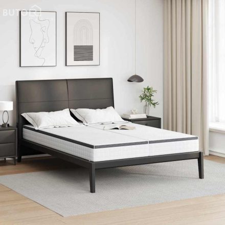 vidaXL Matrac 2 pcs Fehér és Szürke 80 x 200 cm Kötött szövet