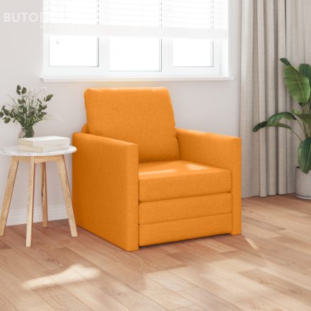 vidaXL Padlókanapé Ágy 2 az 1-ben Sötétsárga 74x77x81 cm Textil